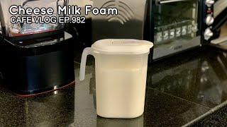 Cafe Vlog EP982  Cheese Milk Foam  Cheese foam for tea drinks  Cheese foam [upl. by Ahsiem]