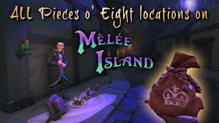 All Pieces o Eight Locations in The Journey to Mêlée Island Tall Tale  Sea of Thieves [upl. by Nnyluqcaj423]