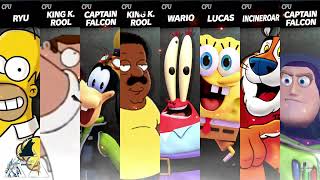 Homer vs Peter vs Goofy vs Cleveland vs Mr Krabs vs SpongeBob vs Tony the Tiger vs Buzz Lightyear [upl. by Cherice]