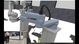 Mitsubishi Electric 3D Simulation MELSOFT Gemini  VR interactive with Robots Objects [upl. by Ayn]