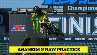 Anaheim 2 RAW Practice  Supercross 2024 [upl. by Retswerb479]