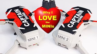 DJI Mini 1 amp 2 Drones  The Differences and Why I LOVE THEM Best drone for Christmas [upl. by Aicatsana]