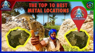 The Top 10 Best Metal Locations in Ark Survival Ascended The Island Map [upl. by Adeys783]