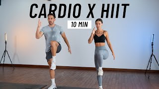 10 MIN CARDIO HIIT WORKOUT  ALL STANDING  Full Body No Equipment No Repeats [upl. by Esirehc]