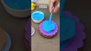 Whipped cream diye Cake decoration World mini cake food viralvideo [upl. by Cedell952]