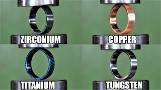 How Strong Is Tungsten Ring Hydraulic Press Test [upl. by Nythsa254]