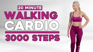 3000 steps in 20 min at home  Do it twice to get 6000 steps NO JUMPING walking workout [upl. by Cristiano]