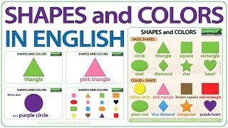 Shapes in English  Basic Shapes and Colours [upl. by Vocaay]