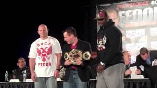 Highlights from the prefight press conference for Fedor vs Rogers [upl. by Rimahs650]