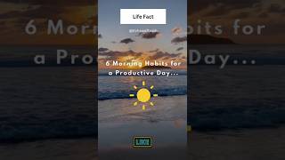 6 morning habits for a productive day ytshorts psychologyfacts [upl. by Marlow843]