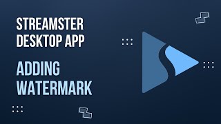 How to add the watermark image overlay to your live stream I Streamster tutorial [upl. by Banna]