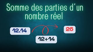 algorithme somme de la partie entière et la partie réelle d’un nombre [upl. by Eve]