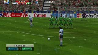 PES6 Argentina 9498 Nigeria world cup exhibition match [upl. by Yespmed581]