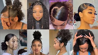 💖Natural Curly hairstyles protective hairstyles compilation✨ [upl. by Belle]