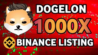 DOGELON MARS PRICE PREDICTION 2024  BINANCE LISTING SOON  1000X SOON [upl. by Oni]