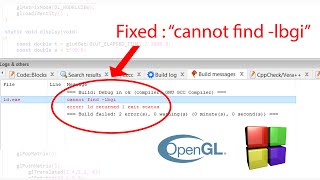 Fixed cannot find lbgi in Codeblocks  Computer Graphics  OpenGL GLUT Setup Error  Windows [upl. by Doble]