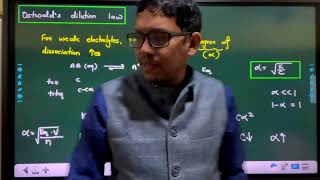 Ostwald dilution law  Chemical Equilibrium class 11th [upl. by Hansel]