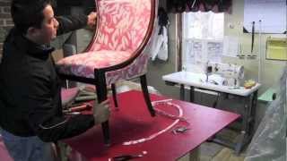 Upholstered Side Chair 6 Adding Che Cordingmov [upl. by Aicinoid577]