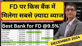 🔥Book FD 95  Highest FD interest rates 2024  Last chance to book FD with High rates [upl. by Bat]