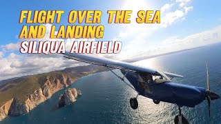 SAVANNAH S ICP ULTRALIGHT AIRCRAFT LOCAL FLIGHT OVER THE SEA SILIQUA AIRFIELDSARDINIA [upl. by Weight]