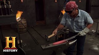 Forged in Fire Damascus Pattern Forge Season 5  History [upl. by Auqemahs]