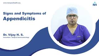 Signs amp Symptoms of Appendicitis by Dr Vijay HS [upl. by Shayne]