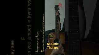 Ali Gatie  Therapy Guitar Chords cover shorts [upl. by Narine654]