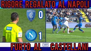 Empoli Napoli 01 con rigore regalato  Furto al Castellani [upl. by Offen]