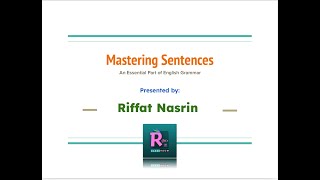 Mastering sentences  Subject Object Types of Sentences  English Grammar I Riffats Classroom [upl. by Leonhard]