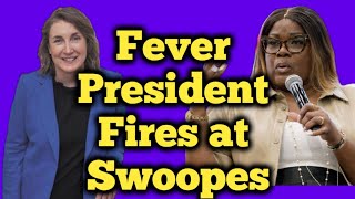 Fever president responds to Sheryl Swoopes CONDEMS her criticism of Caitlin Clark as hateful [upl. by Ardnuasak162]