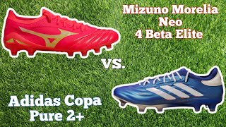 Mizuno Morelia Neo IV Beta Elite or Adidas Copa Pure 2  Which One [upl. by Eiramllij]