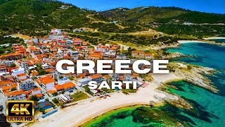 4K Walking Tour of Greece  SARTI  Chalkidiki  Travel Greece 2023 [upl. by Mathis895]