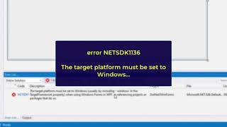 Net 5 RC2 WinForms Visual Studio Preview fix error NETSDK1136 [upl. by Nawiat]