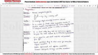 Class 37 Cholinergic Agents Part 01  Cholinergic Reactivators  Medicinal Chemistry 01 [upl. by Simpkins]