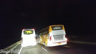 Volvo bus top speed running on bangalore Mumbai highway [upl. by Eanwahs]