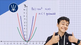 Streckung Stauchung von Parabeln Quadratische Funktionen2 [upl. by Niwdla]