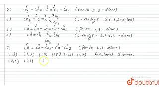 I Give the various functional isomers of pent1yne and give their isomeric relations II Give [upl. by Ayidah556]