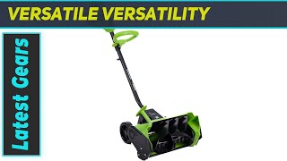 Earthwise SN74016 Cordless Electric Snow Shovel The Best for Heavy Snow [upl. by Langan568]