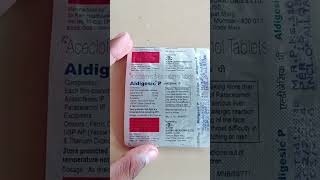 Acecofenac amp Paracetamol Tablet  Aldigesic P Tablet Full Review [upl. by Arawaj]