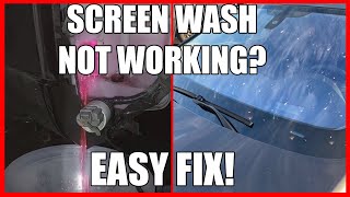 BMW SCREEN WASH NOT WORKING  FIX HOW TO EASY FIX [upl. by Lothario72]