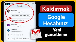 Google Hesap Kaldırma Telefondan  Gmail Hesap Silme [upl. by Edson839]