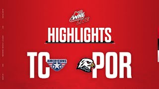 TriCity Americans at Portland Winterhawks 315  WHL Highlights 202324 [upl. by Atonsah]