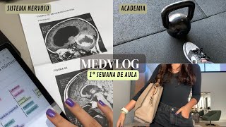 MEDVLOG 1  estudando sistema nervoso voltando a rotina de treinos e estudos🩺🏋️‍♂️🥳 [upl. by Anelle264]