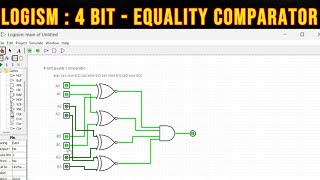 Logisim 4Bit Equality Comparator [upl. by Vallo]