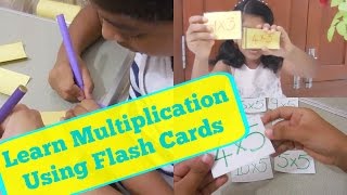 Multiplication Flash Card  How to make Homemade Flashcards  Kidshappiness [upl. by Vladimar760]