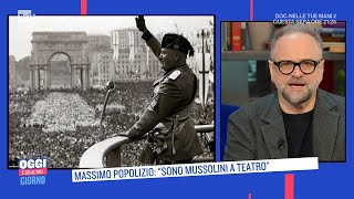 Massimo Popolizio quotSono Mussolini a teatroquot  Oggi è un altro giorno 10032022 [upl. by Poyssick]