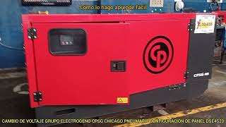 COMO CONFIGURAR EL VOLTAJE 220380440 GRUPO ELECTROGENO CHICAGO PNEUMATIC [upl. by Basile351]