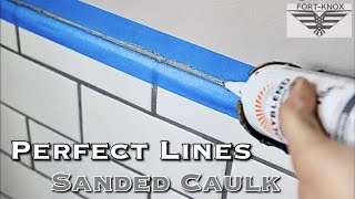 Clean Caulk and Paint lines ALWAYS  Using Sanded Caulk to match the Grout in your Bathroom [upl. by Ahsiekin]