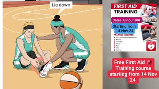 Free First Aid ⛑️ Training Course Video Part 1 Topic Ankle Sprin How to treat sprain at home 🏠 [upl. by Thibaut]