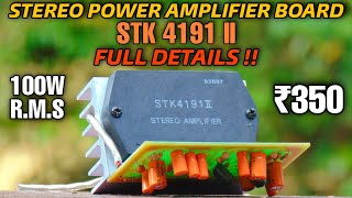 STK 4191 II Stereo Amplifier Board Review amp Full details  Best budget power amplifier board stk [upl. by Lette]